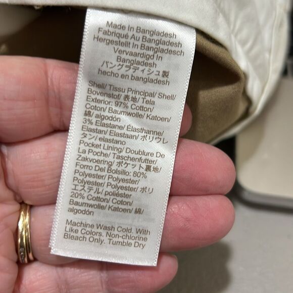 J. Crew Factory AN792 Skinny-fit chino pant NWT/Repaired Khaki NWT size 34/32 - Picture 9 of 13